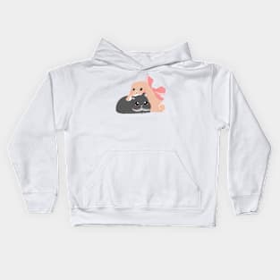 Bailey and Sean Rabbit Couple | Bunniesmee Kids Hoodie